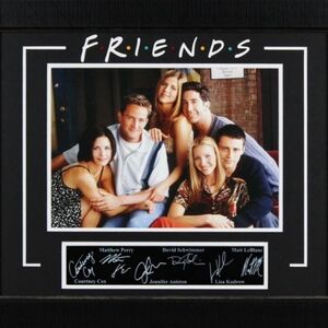 FRIENDS Cast Print Signed Photo Collage - Black Frame 24 Wide X 20 In High